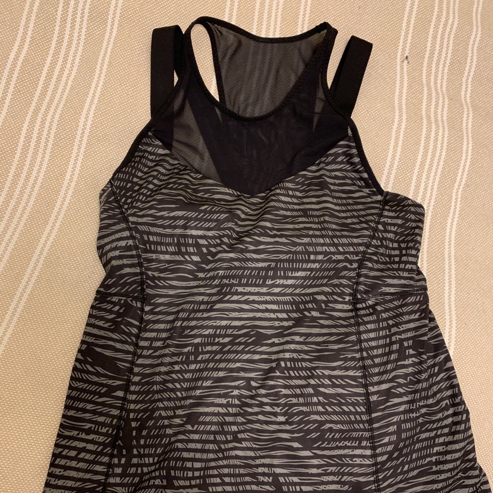 Lulu lemon yoga top with mesh cut-outs